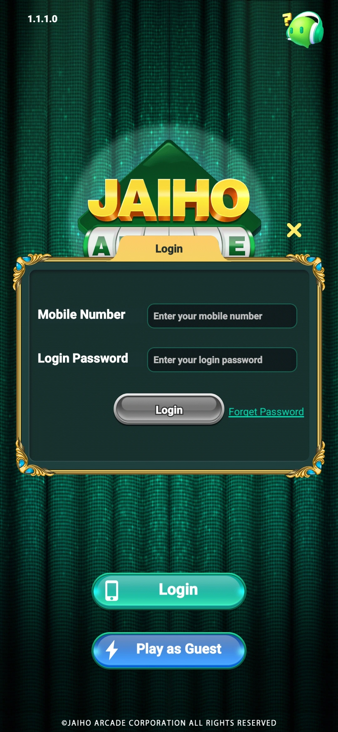 Jaiho Arcade Login